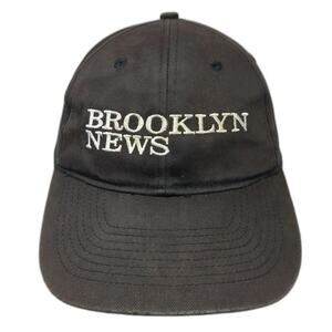 KC Brooklyn News Embroidered Baseball Cap Black One Size Strapback Hat Curved